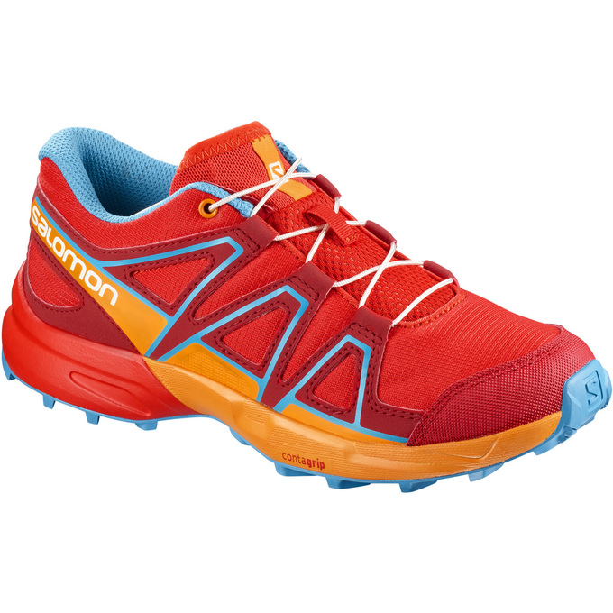 Salomon Israel SPEEDCROSS J - Kids Trail Running Shoes - Orange (JIVP-65092)